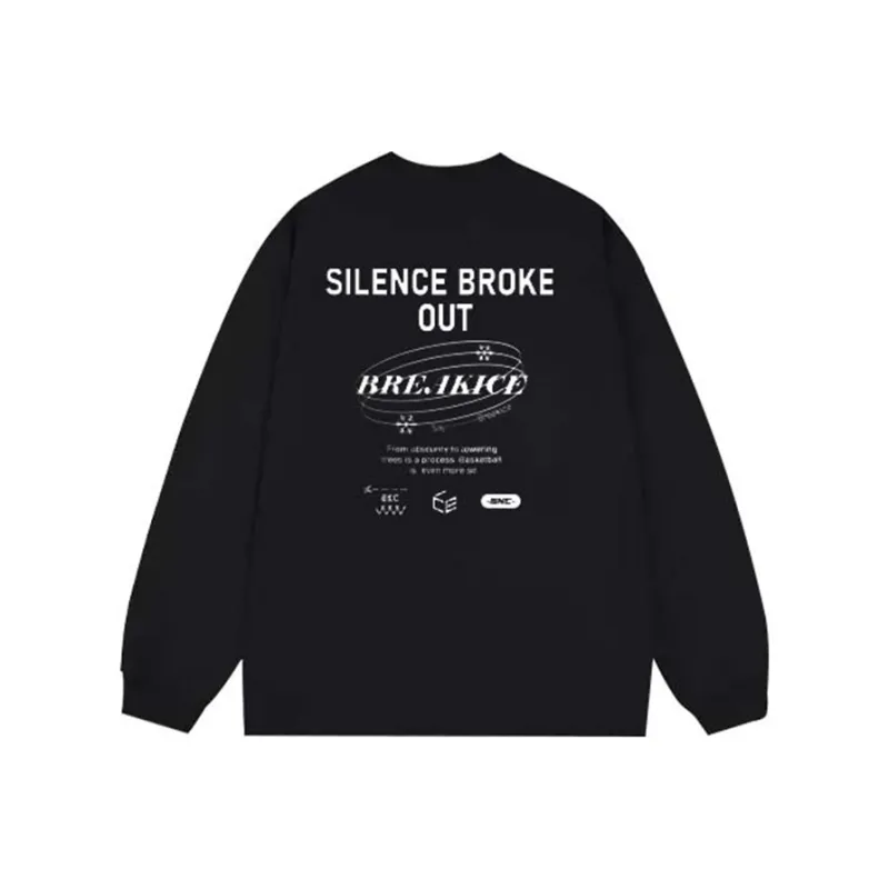 BKCXZICE Loose Fit Crew Neck Training Basketball Long Sleeved Trendy Running Casual Pullover Coat Men's-5