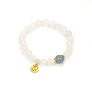 Cloudy Sky Chalcedony Bracelets Women's