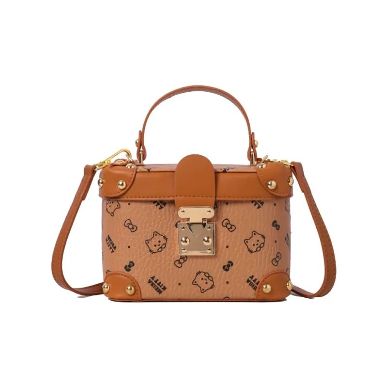 NATTY PU Shoulder Bag, Handbag, Crossbody Bag Women's Pink/Ecru/Brown-11