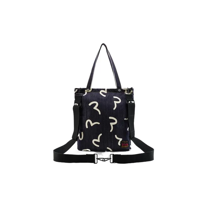 EVISU Cotton Shoulder Bag Unisex Denim Blue-1