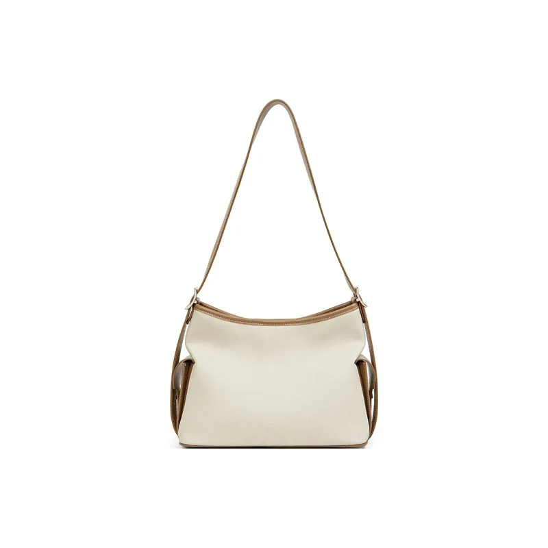Teenmix Cow Leather With Synthetic Leather Shoulder Bag Women's Ecru & Black/Ecru & Light Green/Ecru & Khaki-18