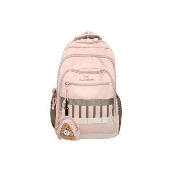 XIANGSU Nylon Backpack Regular Unisex Pink/Black/Gray/White/Brown
