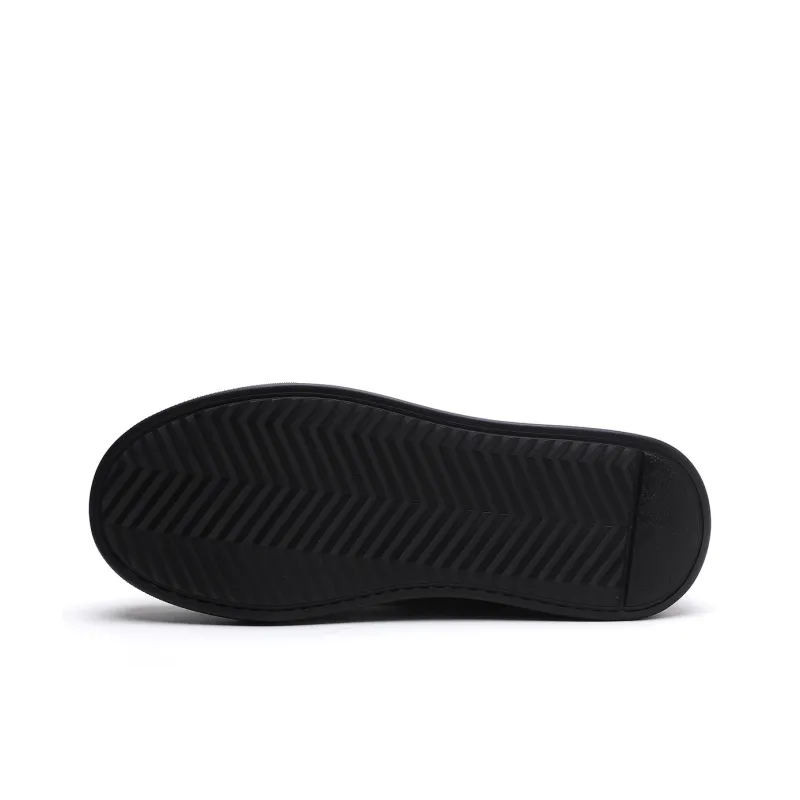 ELLE HOMME Low Top Skateboard Shoes Men's Black-4