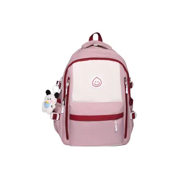 Deli Bear Nylon Backpack Large Size Unisex Pink \ Blue \ Black \ Khaki \ Green