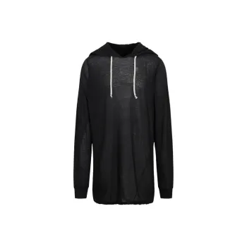 RICK OWENS Longline Organic Cotton Hoodie