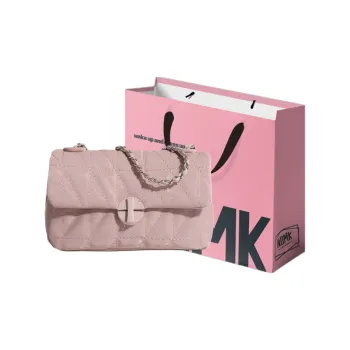 NOMK PU Shoulder Bag, Small Square Bag, Shoulder Bag, Crossbody Bag Women's Pink/Blue