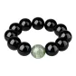 Obsidian Green Ghost Beaded Bracelet