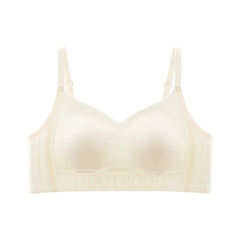 QIANLINGMEI White T Shirt With Non Translucent Bra Women's-2