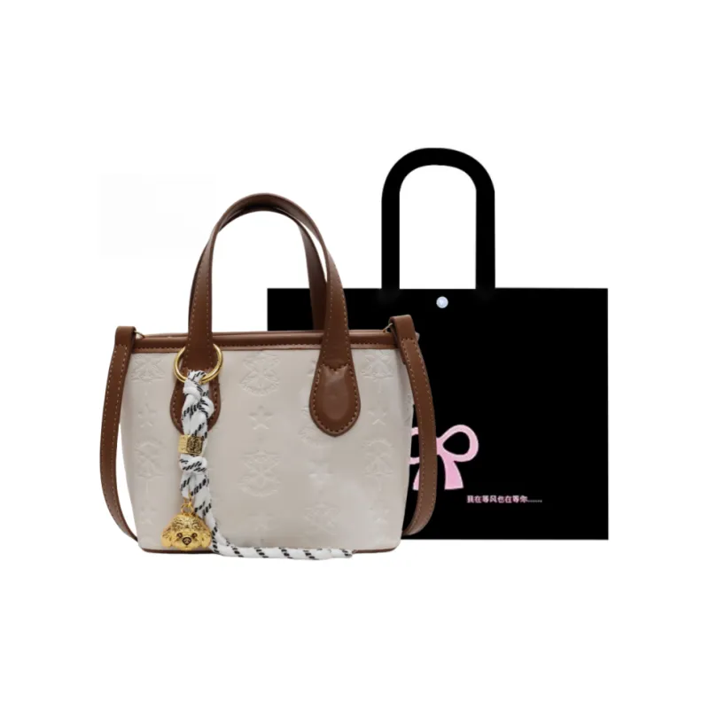 HACIN PU Handbag Regular Women's Ecru/Silver/Black/Green/Pink-0