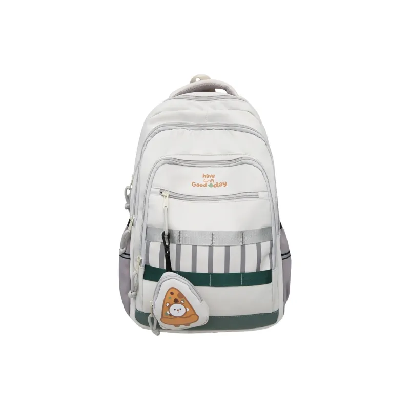 XIANGSU Nylon Backpack Regular Unisex Pink/Black/Gray/White/Brown-10