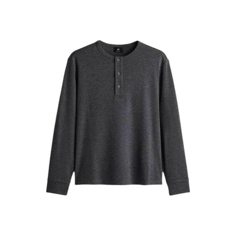 H&M T-Shirts Men Gray-0