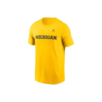 JORDAN Michigan Wolverines Primetime Wordmark Men's JORDAN College T Shirt