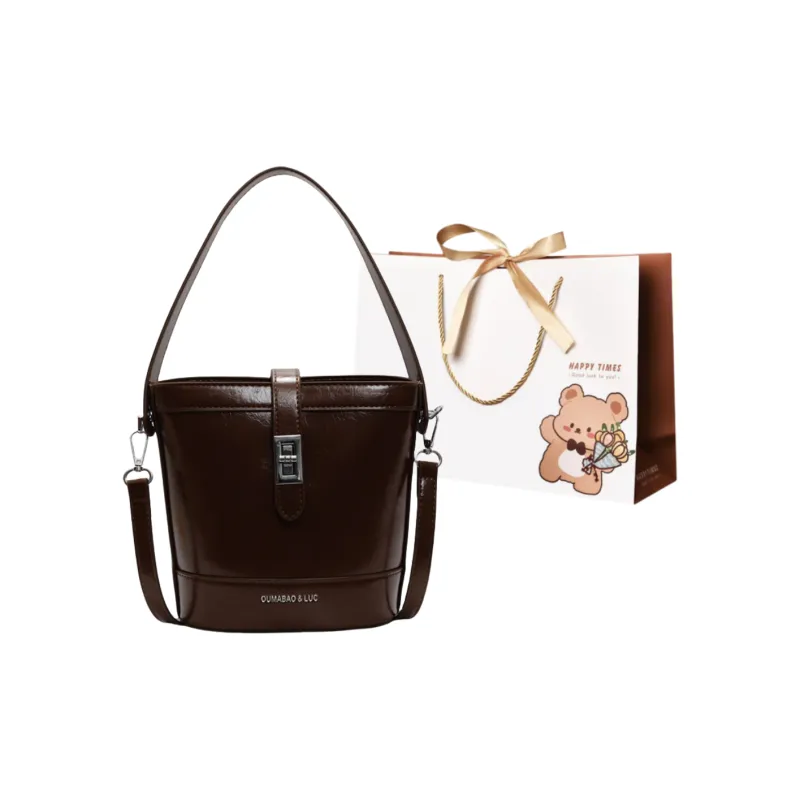 ERANGBEAR PU Bucket Bag, One Shoulder Handbag Women's Multicolor-7