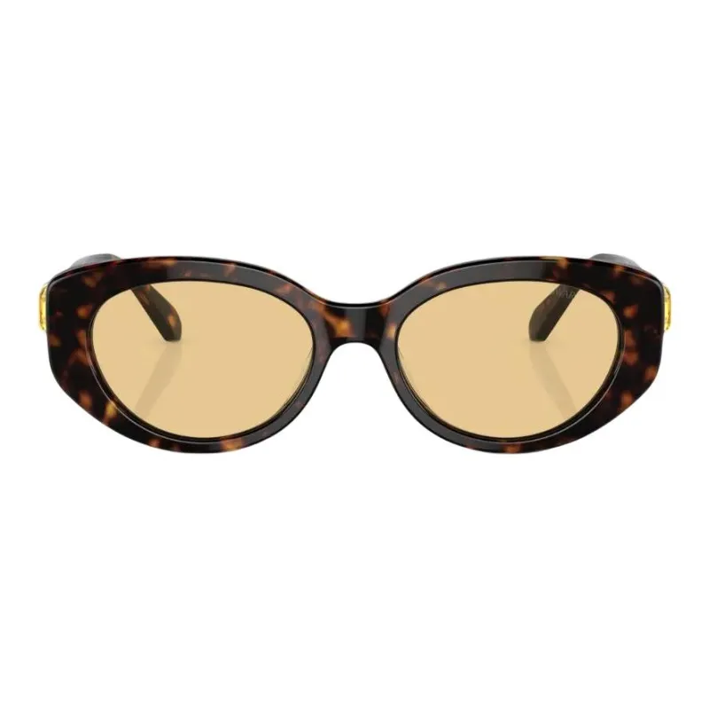 Swarovski Tortoiseshell effect Round frame Sunglasses-1