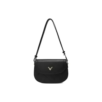 MEXICAN Artificial Leather Small Square Bag Shoulder Bag Crossbody Bag Women's Black/Ecru
