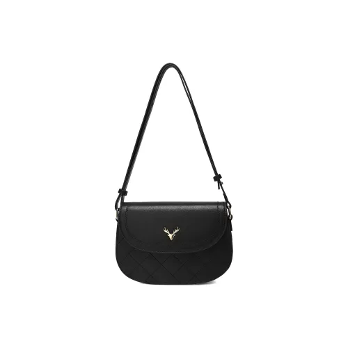 MEXICAN Artificial Leather Small Square Bag Shoulder Bag Crossbody Bag Women's Black/Ecru