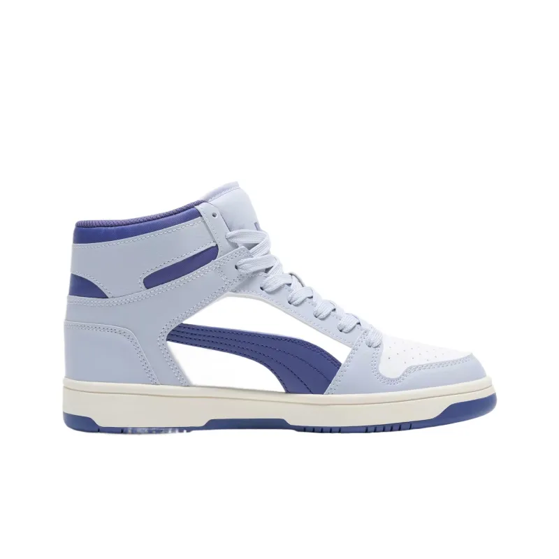 PUMA Rebound Layup Mid Top Training Shoes Women's White Blue-2