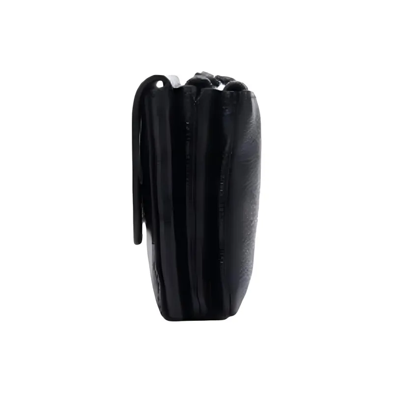 COACH Triple Leather Clutch Small Size Women's Black-3