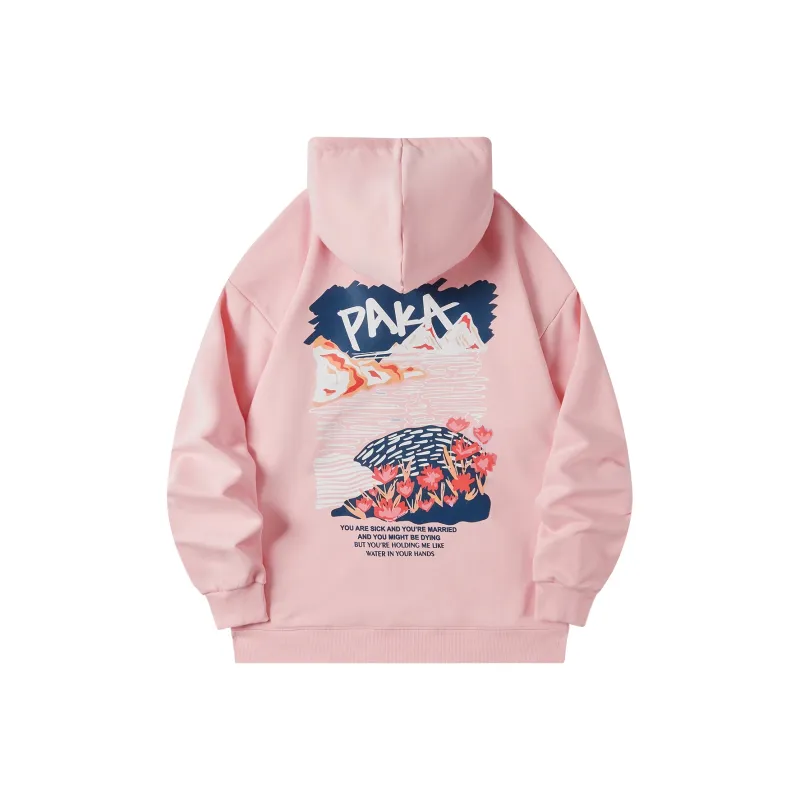 PAKA Hooded Loose Fit Sweatshirt Spring And Autumn Unisex-16