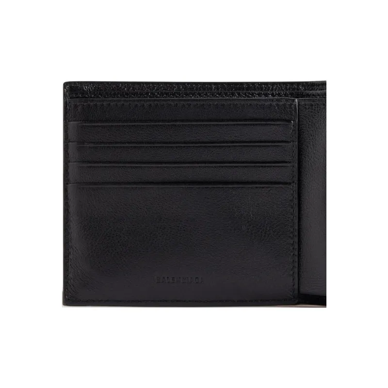 Balenciaga Sheepskin Coin Purses Wallets Men's Gray & White-4