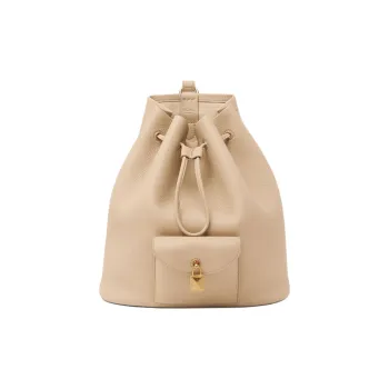 Loro Piana Extra Calfskin Backpack Regular Women's Light Glue & Sun Gold