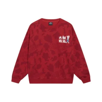 LiNing x Disney Sweatshirt Unisex Agate Red All Over Print