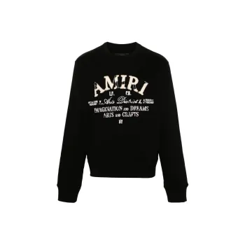 AMIRI Distressed Arts District Cotton Sweatshirt