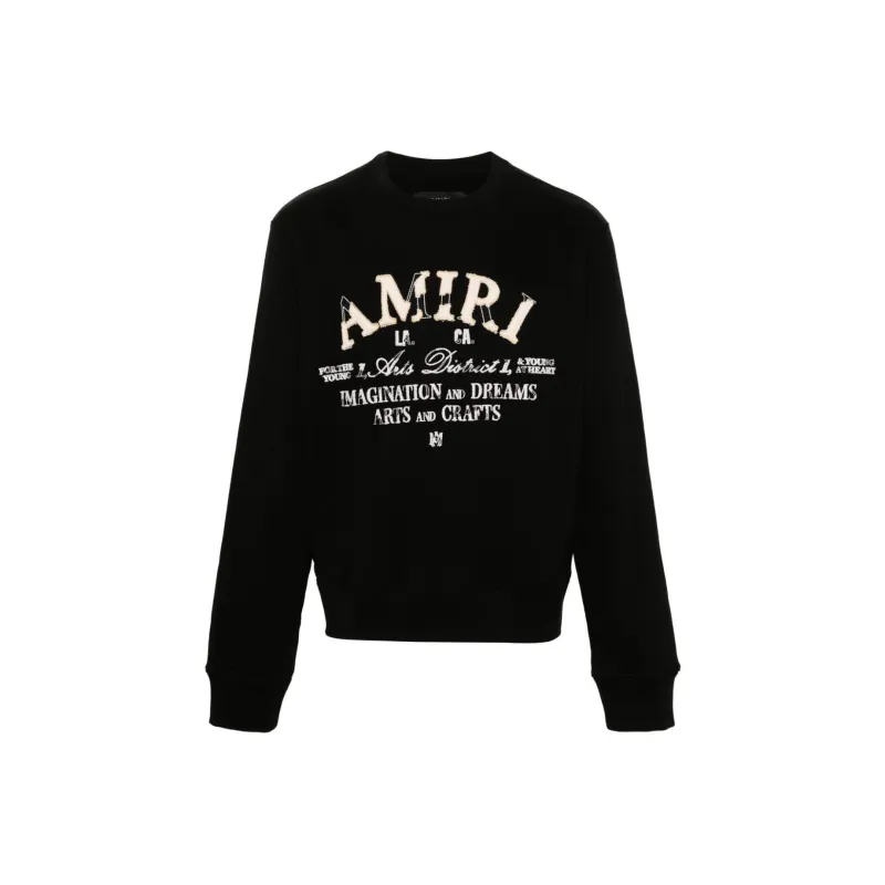 AMIRI Distressed Arts District Cotton Sweatshirt-0