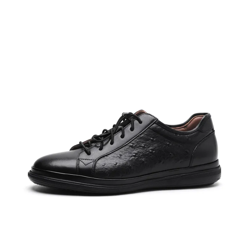 ELLE HOMME Low Top Skateboard Shoes Men's Black-0