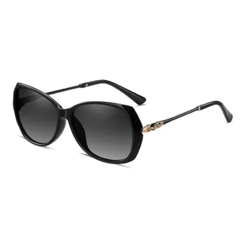 PRETTYALLUSION PC Metal Oval Sunglasses Women's