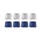 8 Pack (Royal Blue 4+Light Gray 4)