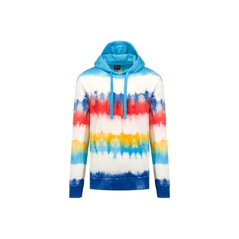 Paul & Shark Tie dye Cotton Drawstring Hoodie-0