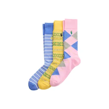 Polo Ralph Lauren Mid Calf Socks Men's 3 Pack
