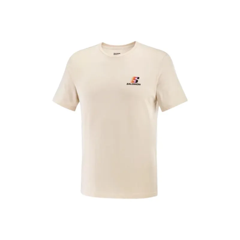 SALOMON SNOW INSPIRED FURIOUS LOGO T-Shirt Men's Ecru-0