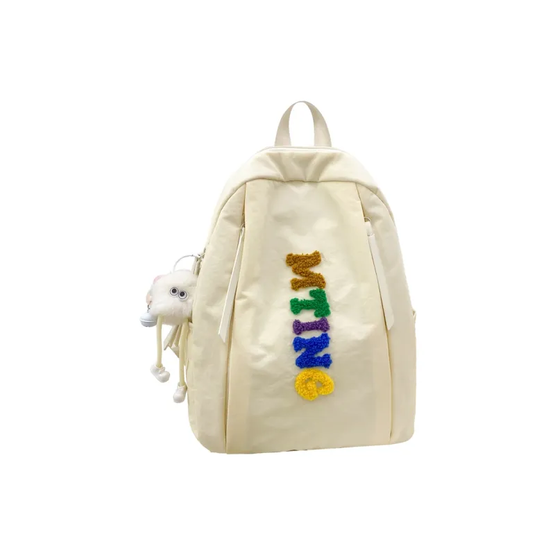 MOK Nylon Backpack Unisex Ecru/Black/Yellow/Khaki/Neon Green-0