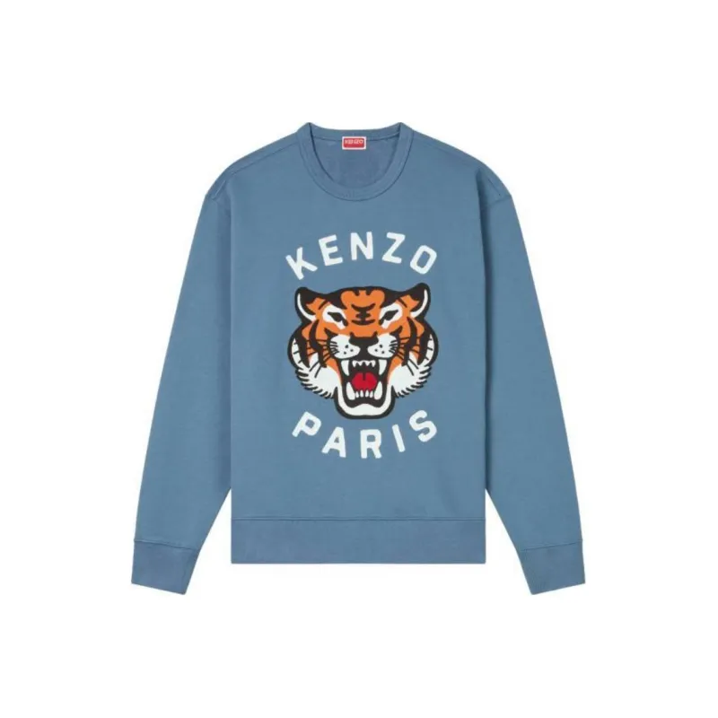 KENZO Lucky Tiger Embroidered Crewneck Sweatshirt-0