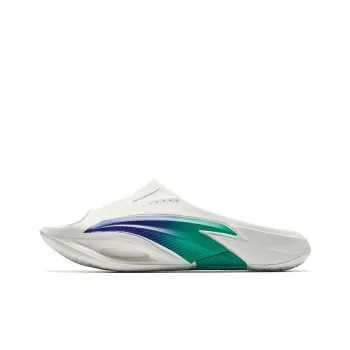 Anta Nitrogen Bubbles Slip Resistant Quiet Slide Slippers Men's White Blue Green