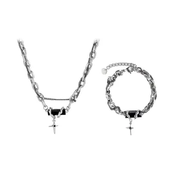 FBRUE Titanium Steel Necklaces Unisex