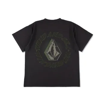 WIND AND SEA VOLCOM Collaboration T-Shirts Unisex Black