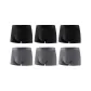 6 Pack (Black 3+Dark Gray 3)