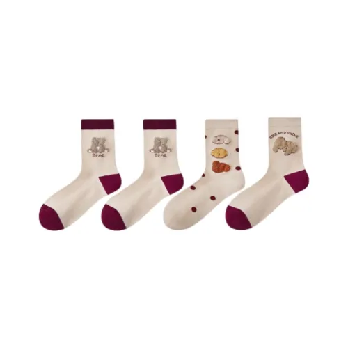 MADALLO Mid Calf Socks Women's 4 Pack