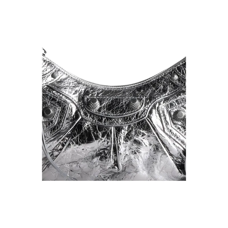 Balenciaga Le Cagole Shoulder Bag Xs Metallized Silver-4