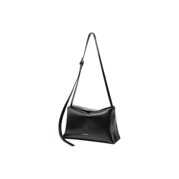 Teenmix Cow Leather With Synthetic Leather Shoulder Bag Women's Black/Ecru/Distant Sky Blue/Khaki