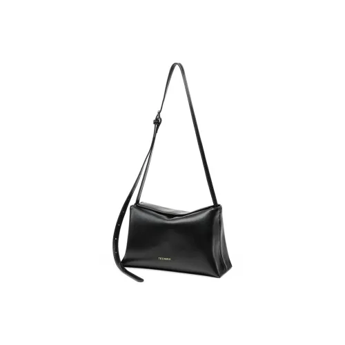 Teenmix Cow Leather With Synthetic Leather Shoulder Bag Women's Black/Ecru/Distant Sky Blue/Khaki