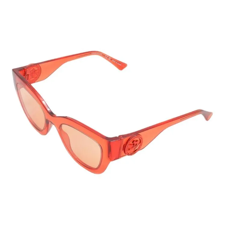 LONGCHAMP Injection Molded Cat Eye Sunglasses Women's Orange-3