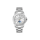 Silver Case White Dial Silver Band