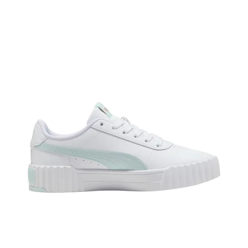 PUMA Carina 3.0 Low Top Training Shoes Women's White Green-2