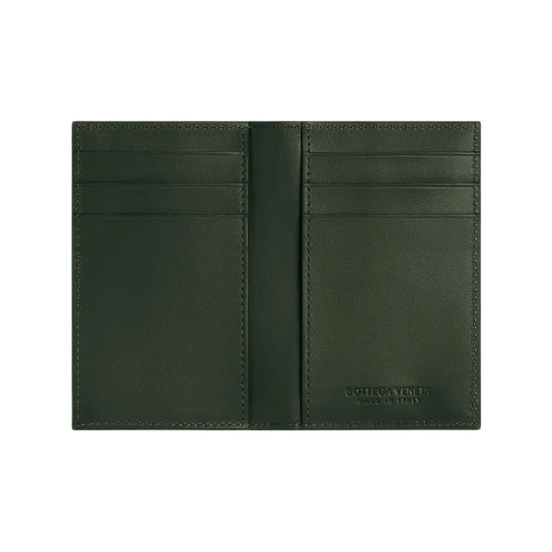 Bottega Veneta CASSETTE Cow Leather Wallet, Card Holder Men's Dark Green-1