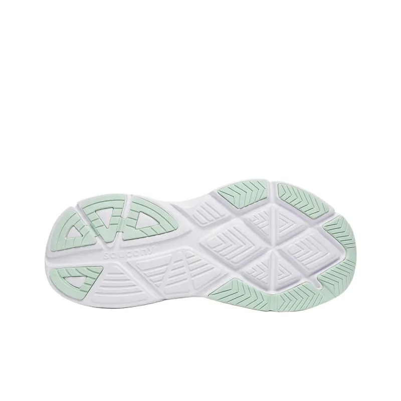 Saucony GUIDE 17 Anti Slip Wear Resistant Low Top Casual Running Shoes Women's White-4