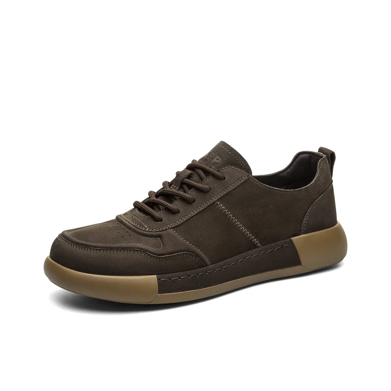 JEEP SPIRIT Coverage Slip Resistant Cushioning Abrasion Resistant Low Top Skateboard Shoes Men's Caramel Brown-2